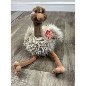 Ostrich Plush Dahling Brown Shaggy Bird Zoo Gund Stuffed Animal